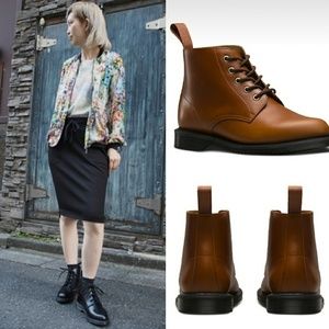 emmeline smooth leather lace up ankle boots